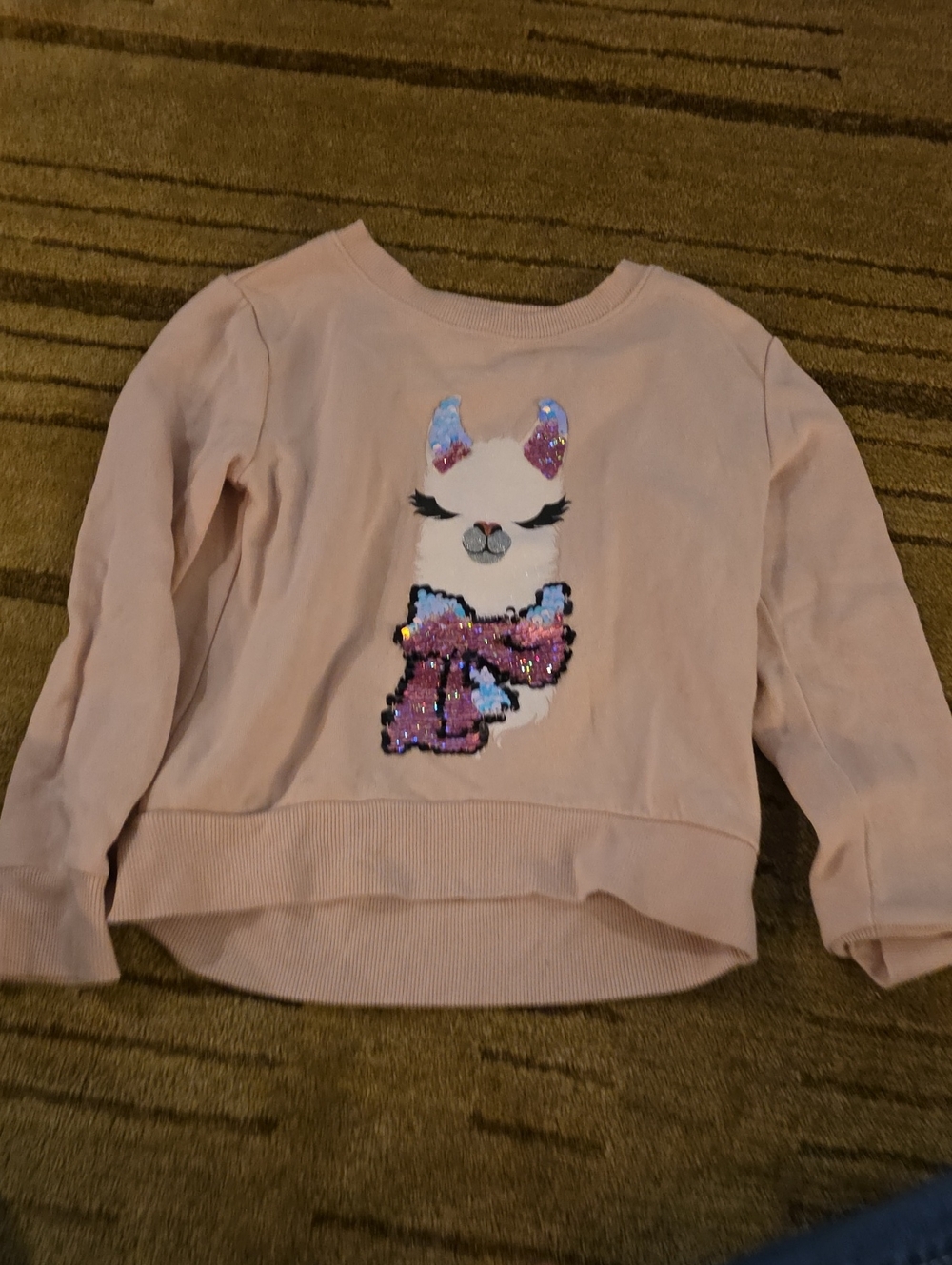 Place Light Pink Sequin Sweatshirt Size 5/6